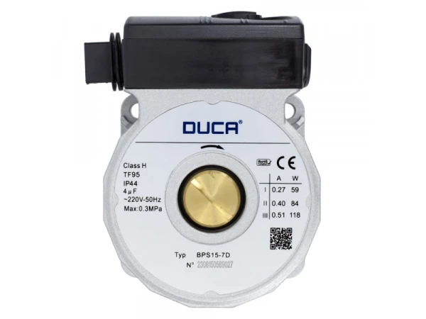 Циркуляционный насос DUCA BPS-15-7D, 118 Вт, для котлов Ferroli, Viessmann, Vaillant, Ariston, Biasi (Артикул: 4531203.DUCA)