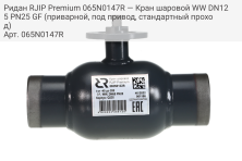 Ридан RJIP Premium 065N0147R — Кран шаровой WW DN125 PN25 GF (приварной, под привод, стандартный проход)