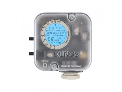Реле давления Dungs LGW 3 A2 M (107409) для воздуха и нейтральных газов, диапазон 0.4-3 мбар, IP54