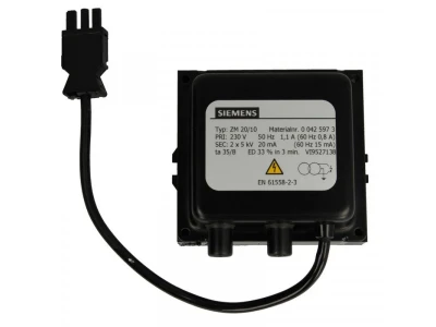 Трансформатор розжига Siemens ZM 20/10 (2x5 кВ, 20 мА) для котлов Viessmann, артикул 7819463