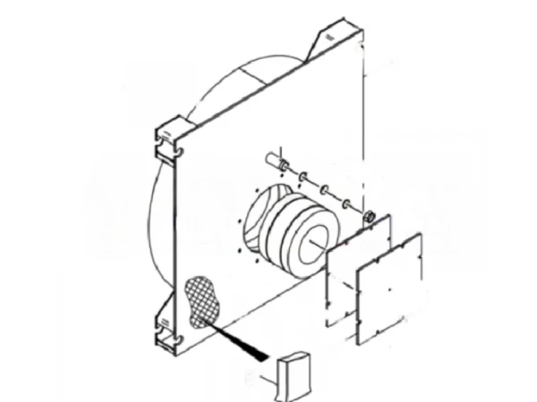Дверца котла в сборе с уплотнителем Bosch/Buderus/Junkers, артикул 87381231640