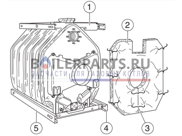 Теплоизоляция камеры сгорания для котлов Bosch/Buderus, арт. 67902649