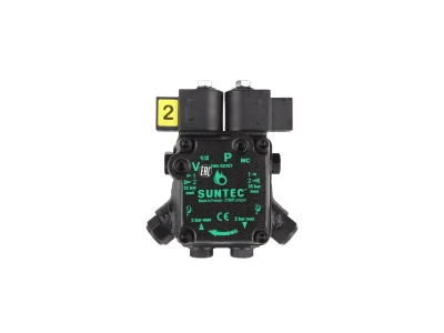 Насос для дизельной горелки Suntec ATU V 45 L 9860 6P 0700I, 2-ступенчатый, с электромагнитным клапаном, производительность 46 л/ч, давление 2 бар, IP54