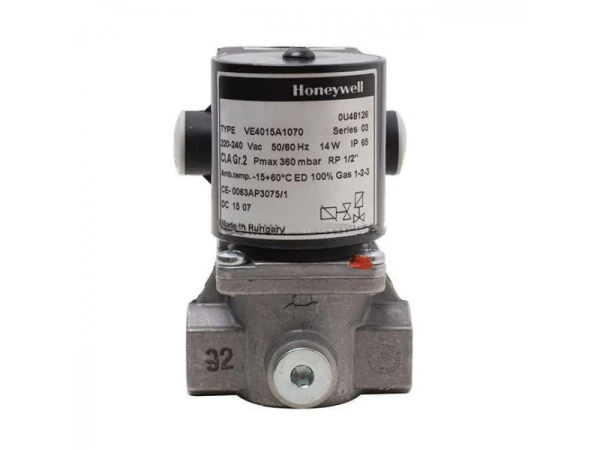Электромагнитный газовый клапан Honeywell VE4015A1070, 1/2", 360 мбар, IP65, 220В