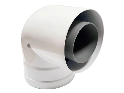 Коаксиальный отвод дымохода Baxi 87°, полипропилен, 80/125 мм, арт. 71408871