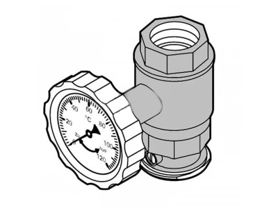 Кран шаровой 3/4\" с обратным клапаном для котлов Viessmann, артикул 7818037