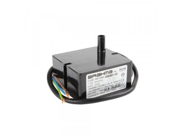 Трансформатор розжига Brahma TD1STCS (15 кВ, 220 В) для газовых и жидкотопливных горелок, артикул 15911260