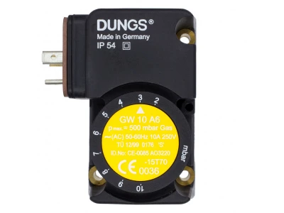 Реле давления газа Dungs GW 10 A6 (0-1.5 мбар, 2-10 мбар) для котлов Navien GST 49-60K(N) (Артикул: 30004419A)
