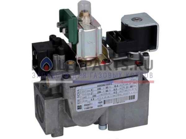 Газовый клапан SIT 826 Nova, 1/2", 2-50 мбар, 6.5 м³/ч, 230В, 50Гц, артикул 0.826.014