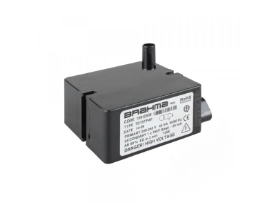Трансформатор розжига Brahma TD1STPAF (15910508) для газовых и жидкотопливных горелок, 1x15 кВ, 45 ВА