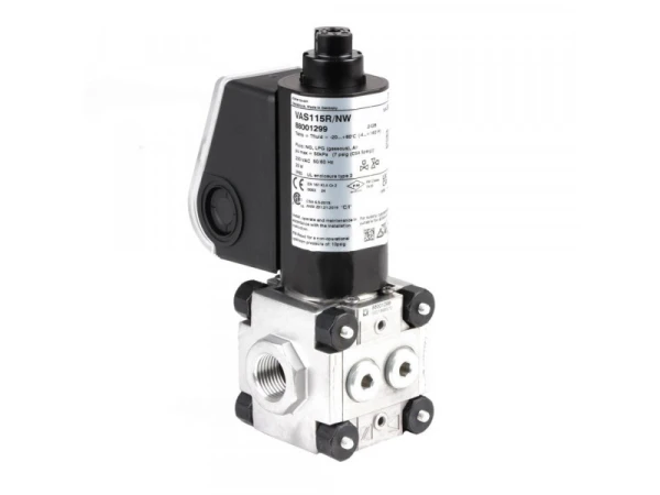 Электромагнитный газовый клапан Kromschroder VAS115R/NW, DN 1/2", Pmax 500 мбар, IP65, 220В, 88019030