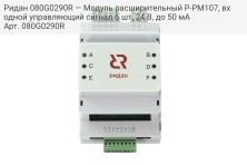 Ридан 080G0290R — Модуль расширительный Р-РМ107, входной управляющий сигнал 6 шт, 24 В, до 50 мА