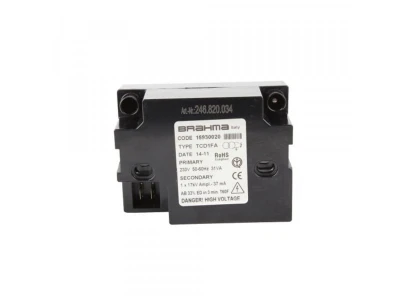 Трансформатор розжига Brahma TCD1FA 15930020 для промышленных горелок и котлов