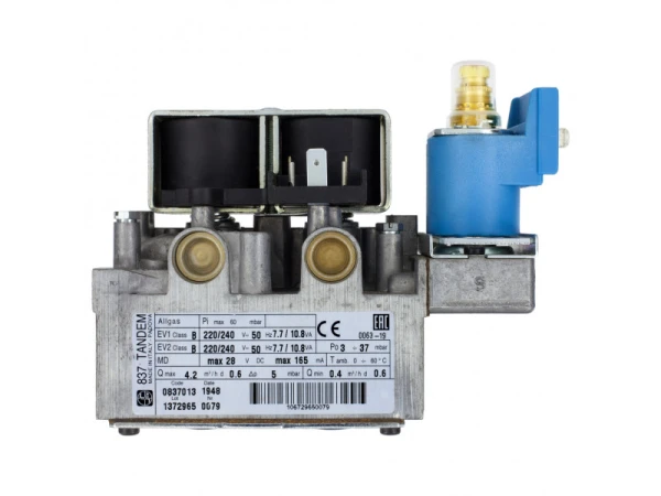 Газовый клапан SIT 837 TANDEM, артикул 0.837.013, 220/240В, 60 мбар, 3-50 мбар