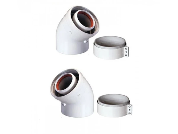 Отвод 45° Vaillant для коаксиальных труб DN60/100 мм, артикул 303809