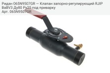 Ридан 065N9507GR — Клапан запорно-регулирующий RJIP BaBV3 Ду80 Ру25 под приварку