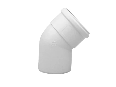 Отвод полипропиленовый Baxi 45°, Ø 80 мм для конденсационных котлов, арт. 71405931