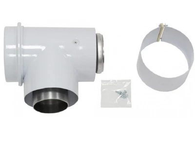 Коаксиальный тройник 87° с ревизией Vaillant D80/125 мм (Артикул: 303612)