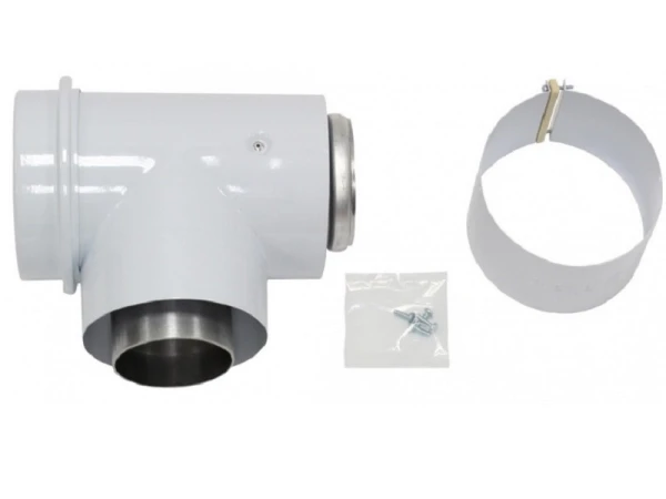 Коаксиальный тройник 87° с ревизией Vaillant D80/125 мм (Артикул: 303612)