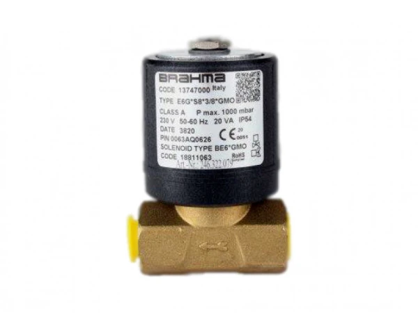 Электромагнитный клапан Brahma E6G*S8*3/8*GMO, артикул 13747000