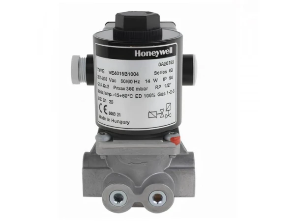 Электромагнитный газовый клапан Honeywell VE4015B1004, 1/2", 220В, 200 мбар, IP54, класс А
