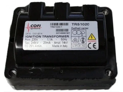 Трансформатор розжига высоковольтный Cofi TRS1020-29, 2x5 кВ, 20 мА, 25% ED