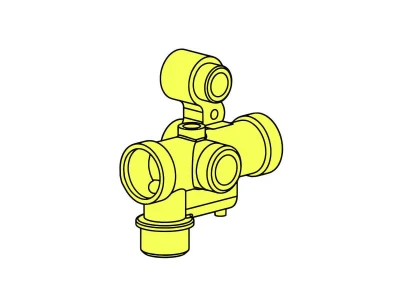 Корпус трехходового клапана для котлов Fondital, артикул 6CORTREV00