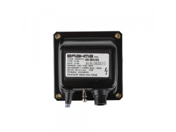Трансформатор розжига Brahma T11/M (15094721) для газовых и жидкотопливных горелок, 9 кВ, 20 мА