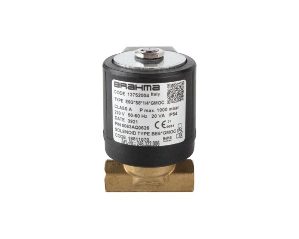 Газовый электромагнитный клапан Brahma E6G*S8*1/4*GMOC 13752004