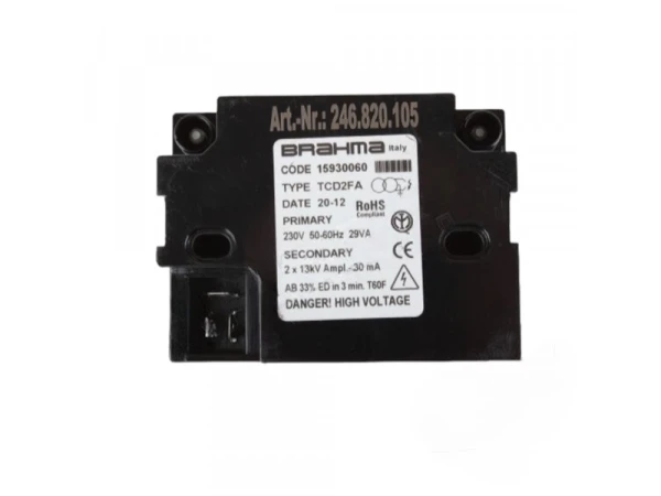 Трансформатор розжига Brahma TCD2FA 15930060, 13 кВ, 230 В