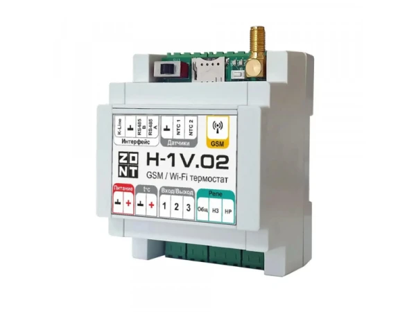 Контроллер отопительный ZONT H-1V.02 с GSM/Wi-Fi управлением, артикул ML00005454