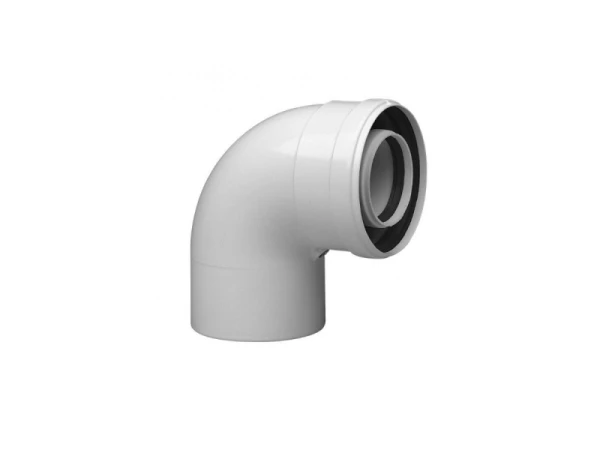 Коаксиальный отвод 87° Ø60/100 мм для конденсационных котлов Baxi (полипропилен), арт. 71405971