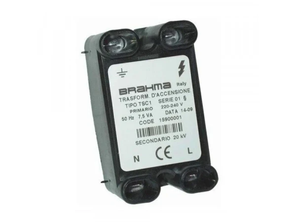 Трансформатор розжига Brahma TSC1, 110В, 20кВ, 4Вт, 2 выхода, IP20, 15900121