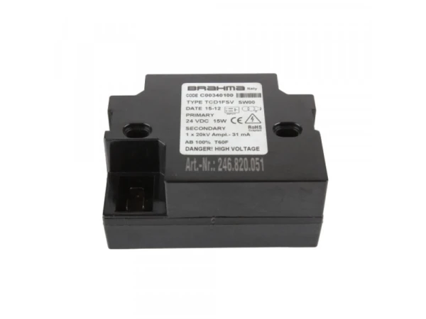 Трансформатор розжига Brahma TCD1FSV C00340100, 24В, 15Вт, 20кВ, IP00