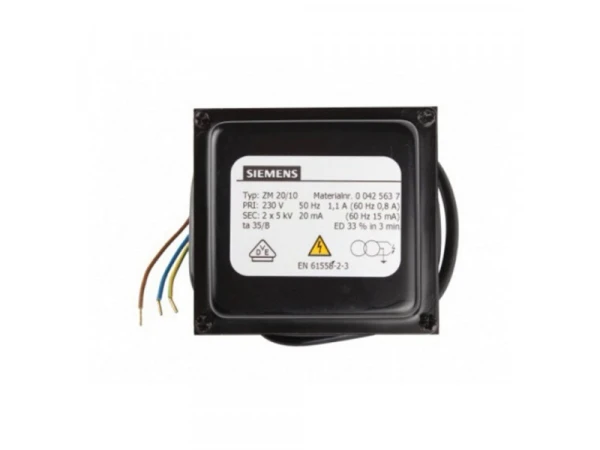 Трансформатор розжига Siemens ZM 20/10 (00425637) для горелок, 5 кВ, 20 мА, 230 В