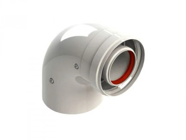 Коаксиальный отвод 90° Ø80/125 мм для котлов Baxi (Артикул: 71414051)
