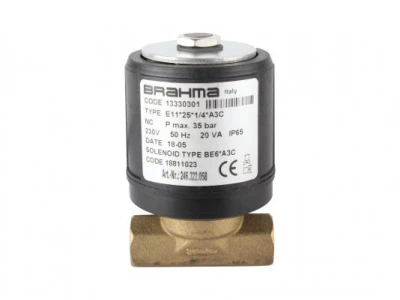 Электромагнитный клапан Brahma E11*25*1/4*A3C (Артикул: 13330301)