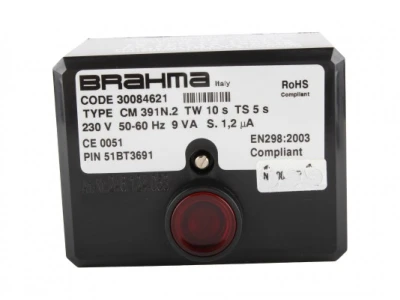 Блок управления горением Brahma CM391N.2 (Артикул: 30084621) - для газовых горелок, 230В