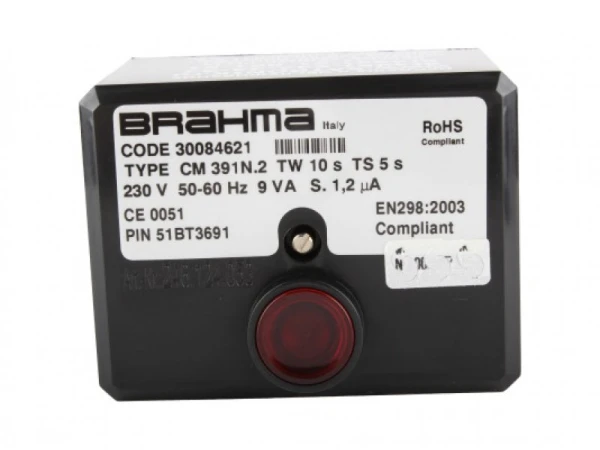 Блок управления горением Brahma CM391N.2 (Артикул: 30084621) - для газовых горелок, 230В
