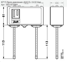 KP15 Реле давления -0,2-7,5 / 8-32 бар