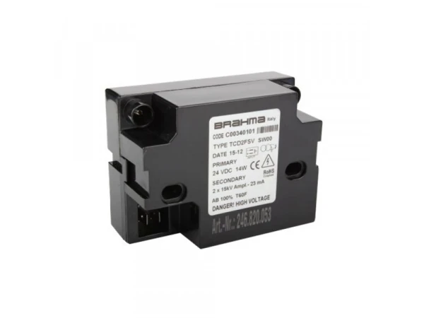 Трансформатор розжига Brahma TCD2FSV (Арт. C00340101) - 15 кВ, 24 В, 23 мА