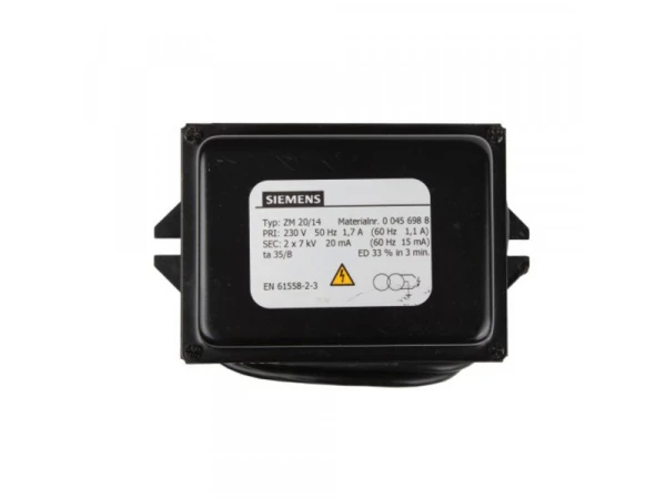Трансформатор розжига Siemens ZM 20/14 (00456988) для газовых горелок, 7 кВ, 2 выхода, 230 В