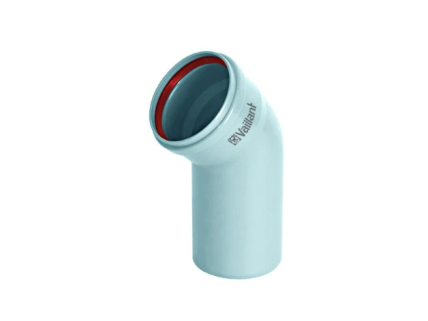 Отвод 45° для коаксиальных труб Vaillant D80/80 мм, артикул 300834