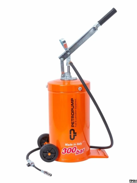 Ручной солидолонагнетатель Petropump PP210010, 16 кг, 300 бар, с тележкой