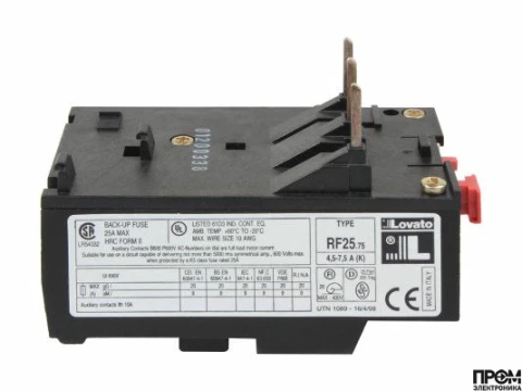 Тепловое реле Elco RF25 75 (4,5 - 7,5 A)