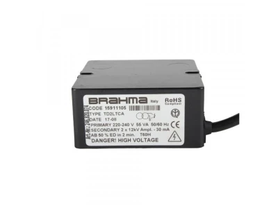 Трансформатор розжига Brahma TD2LTCA (15911105) для газовых горелок, 12 кВ, 2 выхода