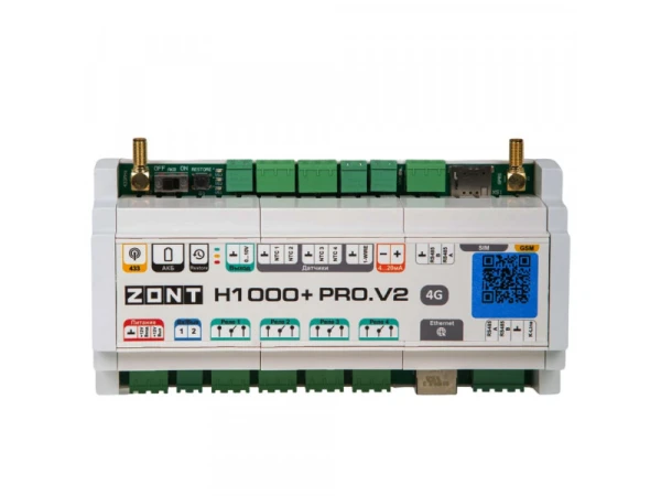 Контроллер отопительный ZONT H1000+ PRO.V2 (ML00006584) - универсальное решение для управления системами отопления