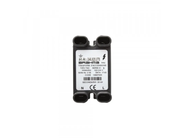 Трансформатор розжига Brahma TSC 15897000, 20 кВ, 220 В, 2 ВА, IP20, для газовых и жидкотопливных горелок