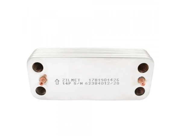 Теплообменник пластинчатый Zilmet 14 пластин (17B1901426) для котлов Ariston, Ferroli, Viessmann
