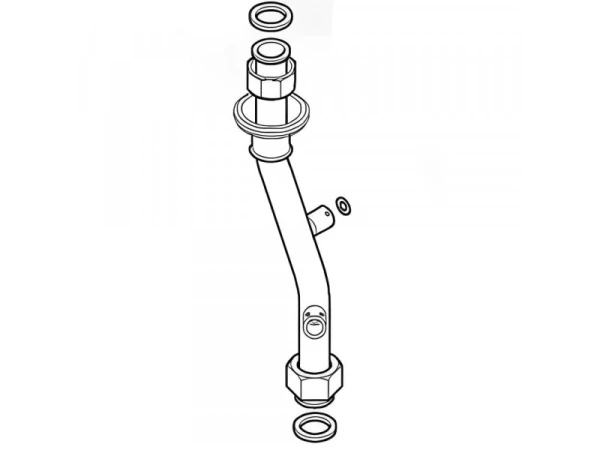 Патрубок ГВС для котлов Bosch/Buderus U022-24K (Артикул: 87161034720)